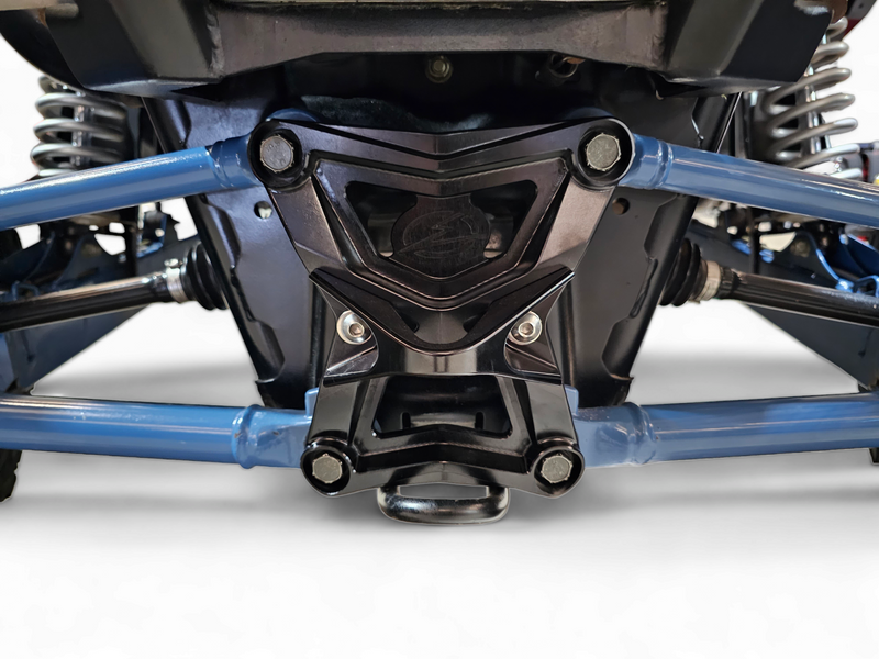 Polaris RZR Pro XP Radius Rod Plate - Rear - Elektric Off Road - With Tow Hook, Anodized - Black - `20-`24
